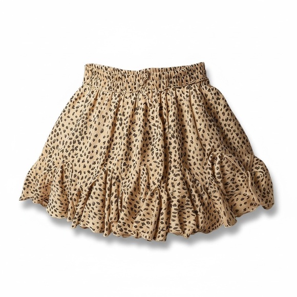 Aakaa Animal Print Elastic Waist Mini Skirt - Picture 2 of 2